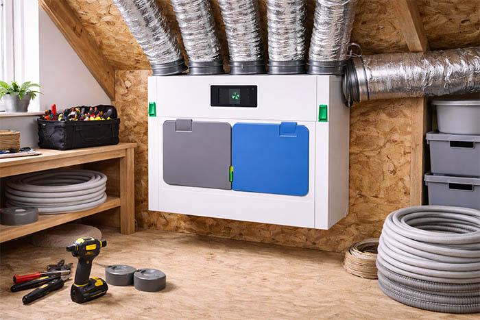Installation de VMC dans un espace technique propre
